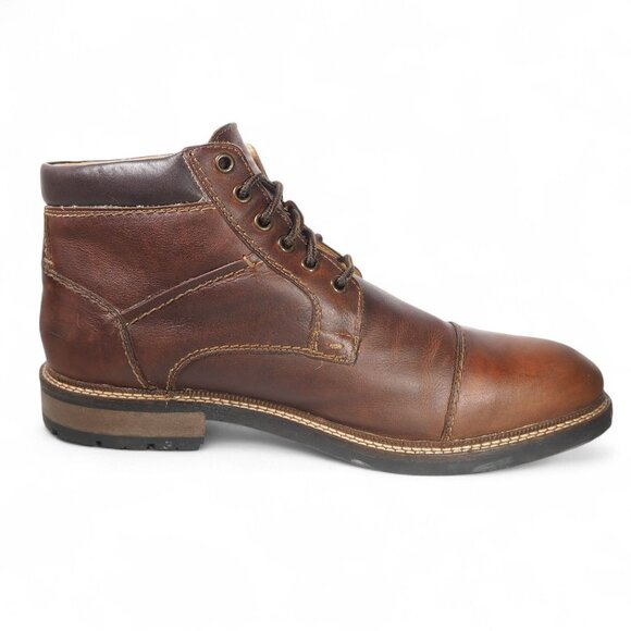 Johnston & Murphy Eaton Cap Toe Leather Chukka Boots Men's 12M Brown 59-1373 - Picture 7 of 11